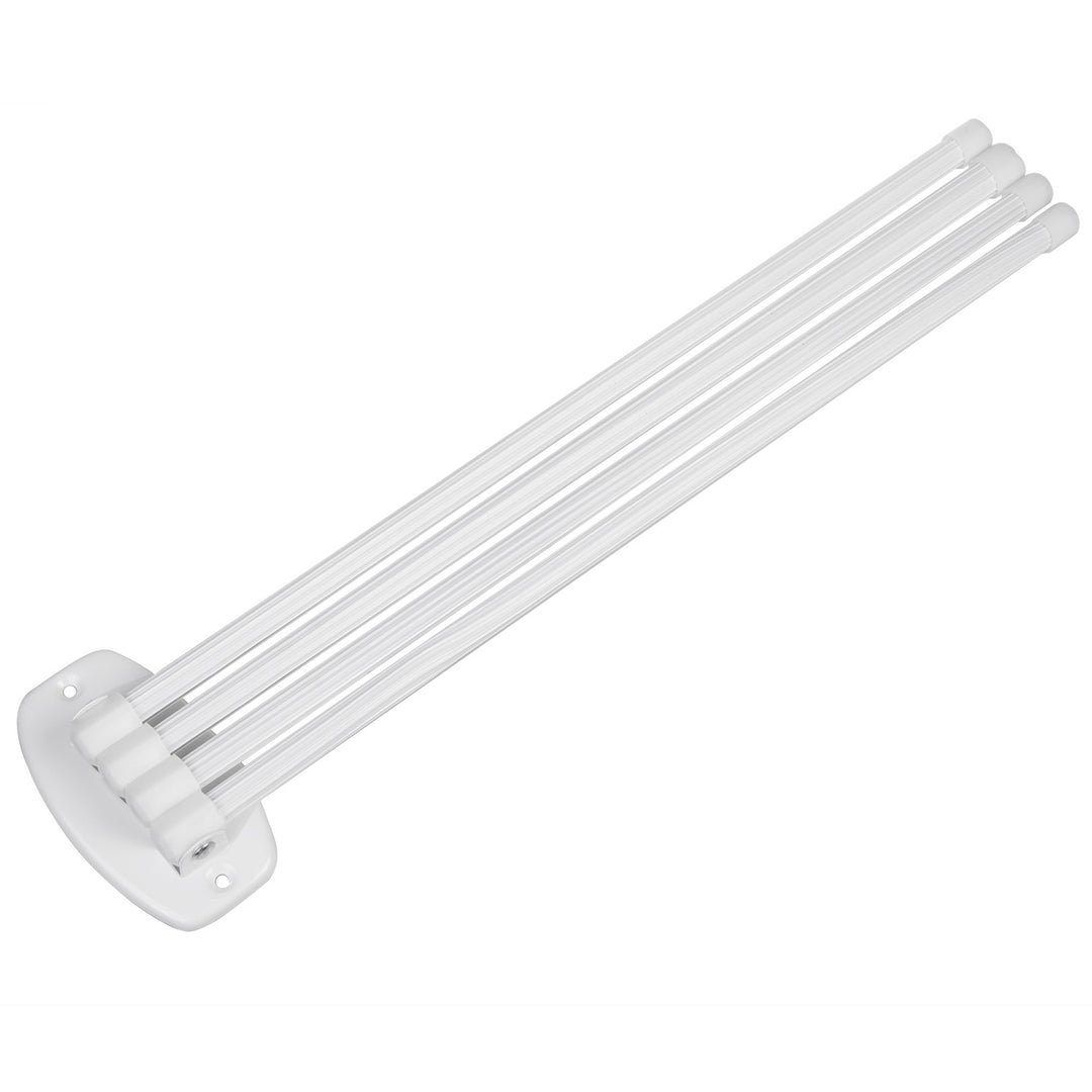 ABJ Porte-serviettes universel pour salle de bain 4 bras blanc