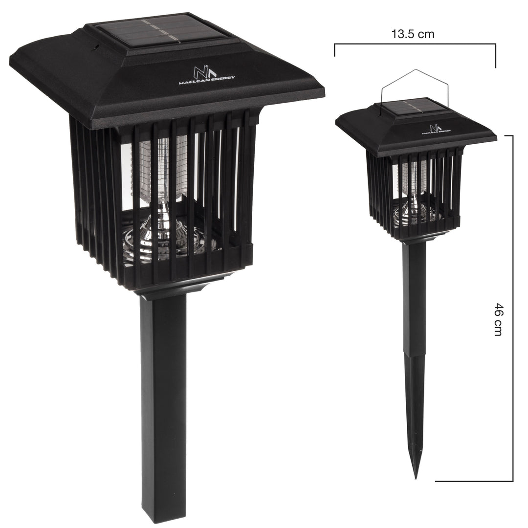 Maclean Solar LED Insecticide Light, IP44, LED/UV, 2*AA Ni-MH 200 mAh batterie, solaire 2V DC MCE448