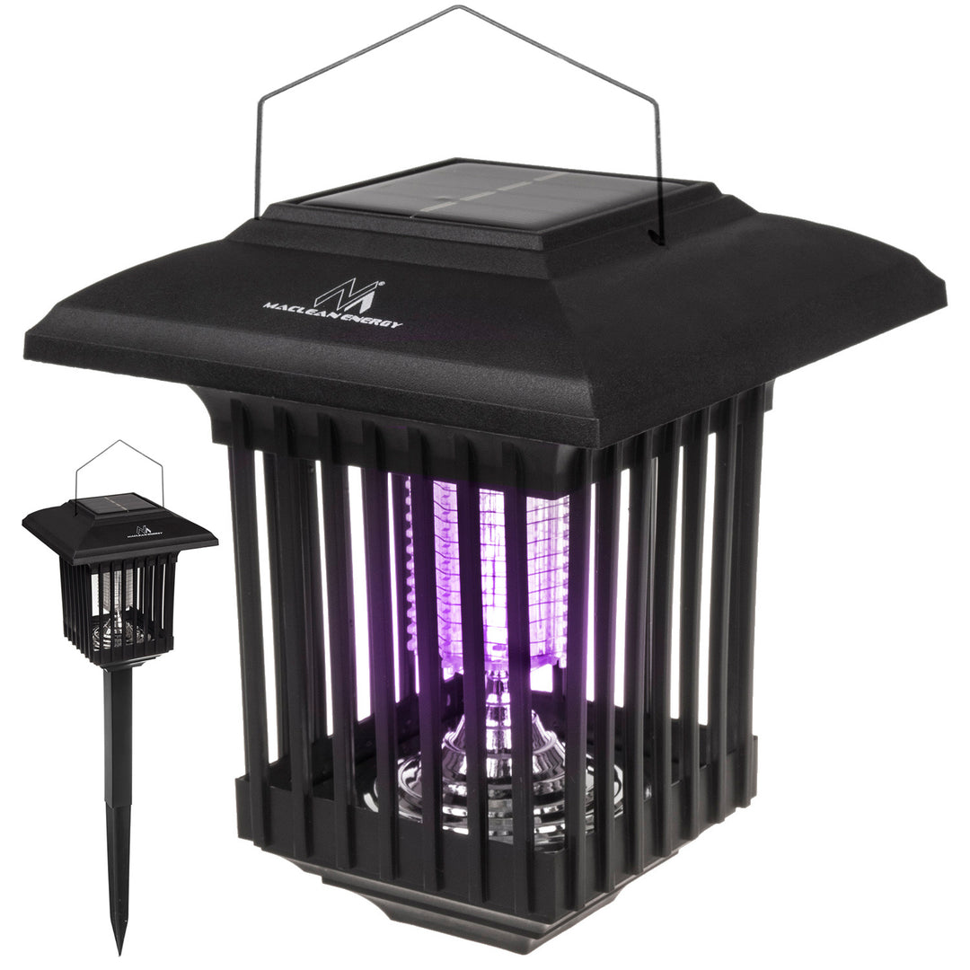 Maclean Solar LED Insecticide Light, IP44, LED/UV, 2*AA Ni-MH 200 mAh batterie, solaire 2V DC MCE448