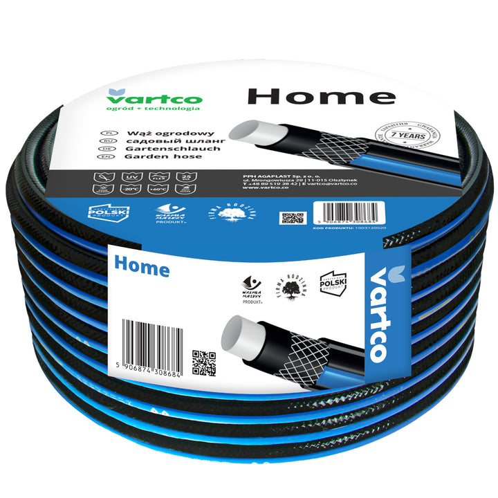 Tuyau d'arrosage de jardin Tuyau flexible en polyester tressé croisé résistant aux UV 25 Bar 3/4" 50m