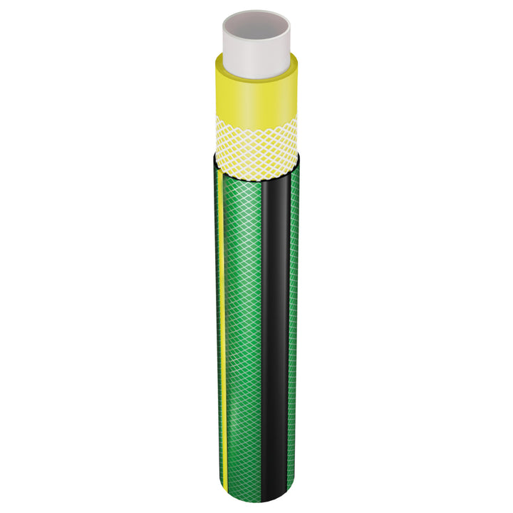 Tuyau d'eau 4 couches Anti Twist Tuyau d'arrosage de jardin Flexible Tresse croisée polyester Résistant aux UV 27 Bar 3/4" 50m