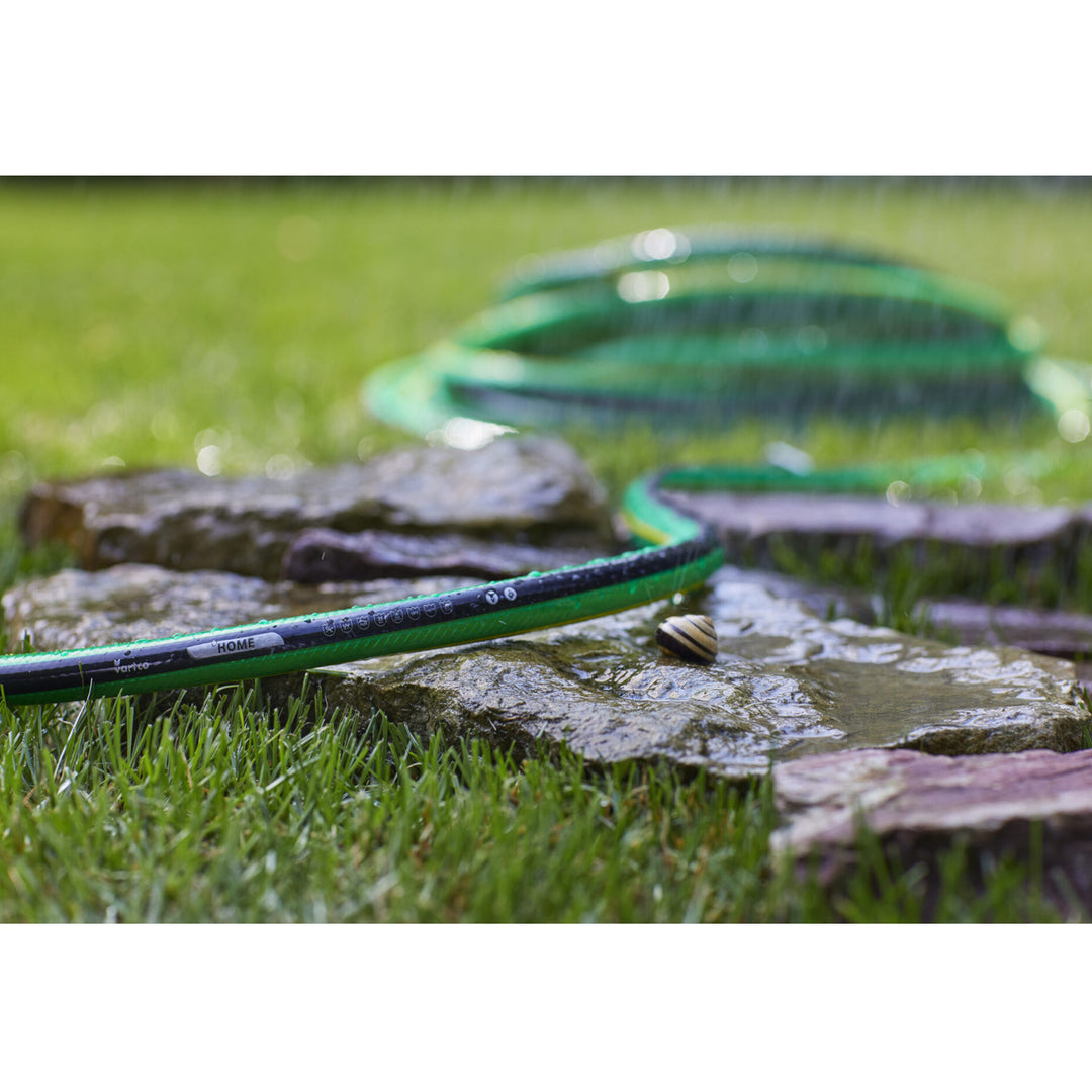 Tuyau d'eau 4 couches Anti Twist Tuyau d'arrosage de jardin Flexible Tresse croisée polyester Résistant aux UV 27 Bar 3/4" 50m