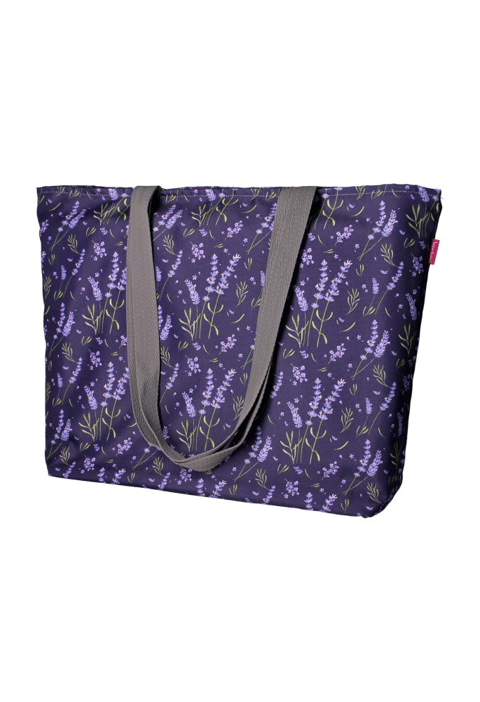 Sac à bandoulière zippé Bertoni Holi Lavender Convient pour A4 Sac de transport Sac avec motif Lavande Couleur: Lavender, pour les femmes, âgées de 0 à 150 ans