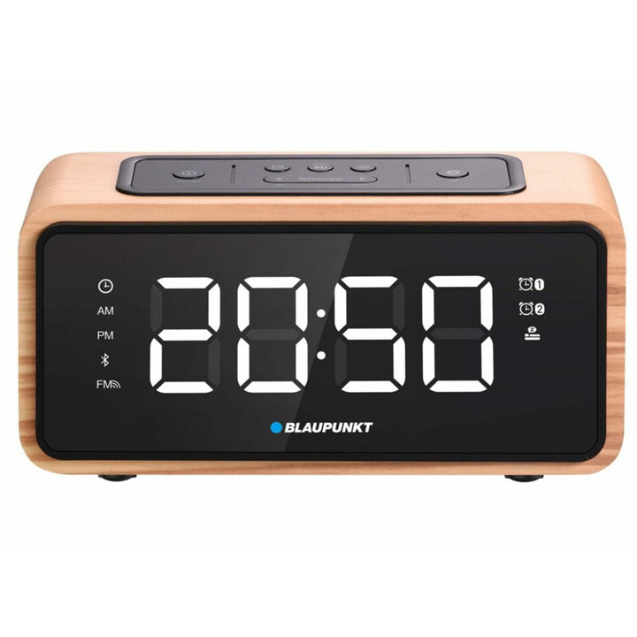 Radio-réveil FM Bluetooth 60 présélections écran LED Horloge avec double alarme et fonction snooze