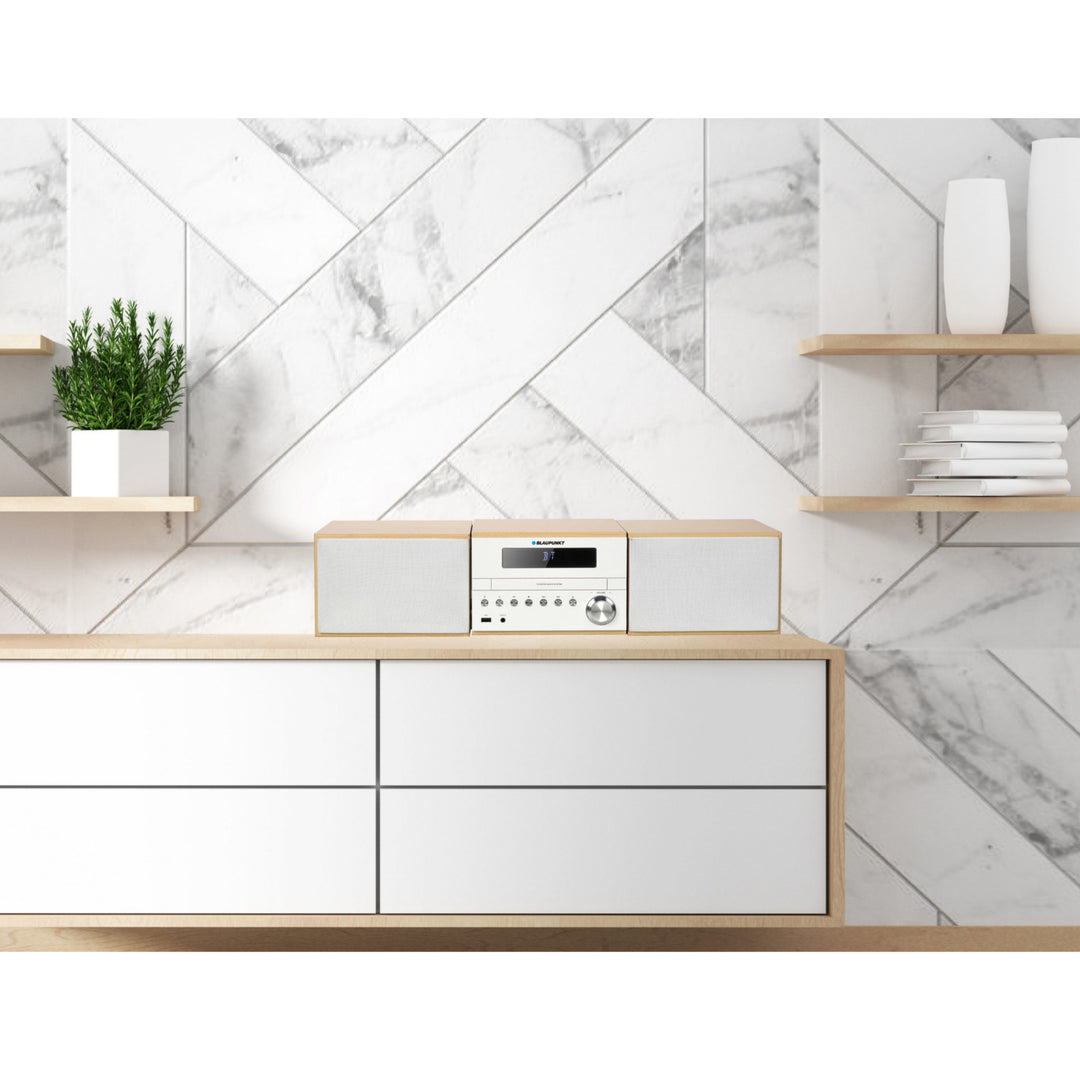 Mini chaîne stéréo avec Bluetooth et télécommande Chaîne compacte Radio FM 2x50W AUX Écran LED Lecteur CD CD/-R/-RW/MP3/WMA
