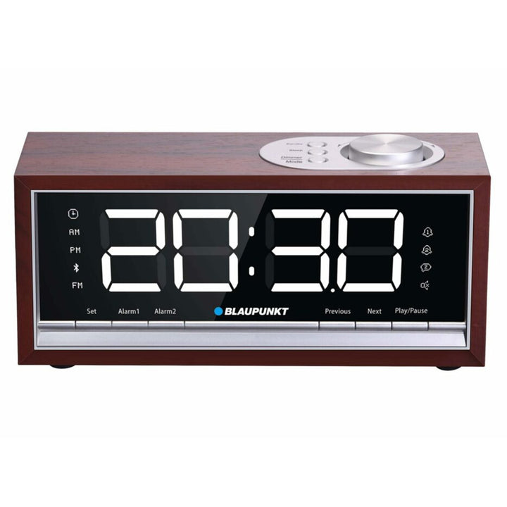 Radio-réveil avec Bluetooth Radio-réveil FM PLL avec 60 présélections Double alarme Fonction snooze Écran LED