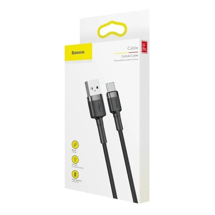 Câble USB - USB-C 3m Baseus Cafule CATKLF-UG1 Câble Quick Charge 2A pour la charge rapide