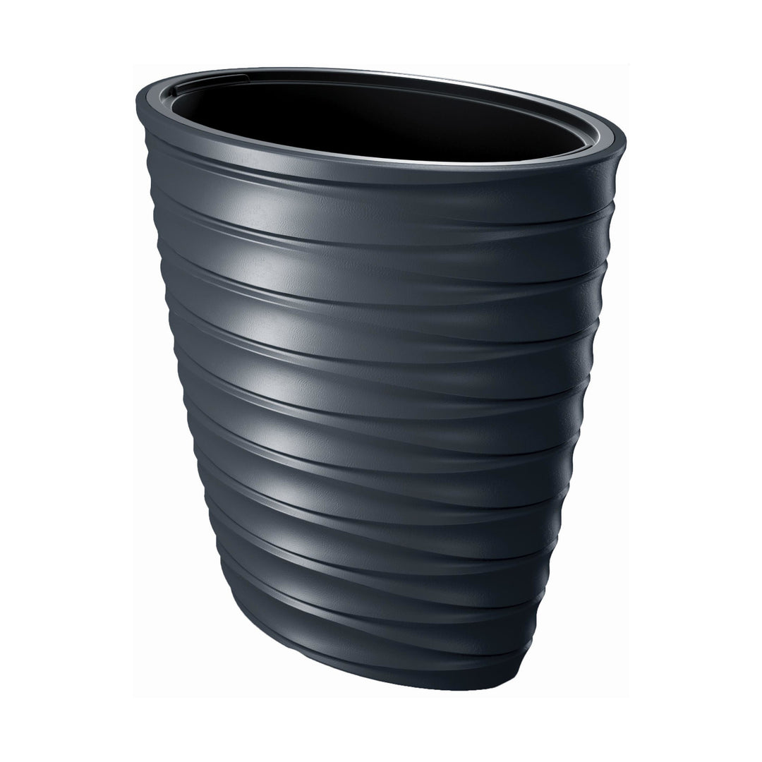 Pot à fleurs Prosperplast Freze DPFEE600-S433 avec insert - ovale- couleur anthracite - 24.0/74.0 L