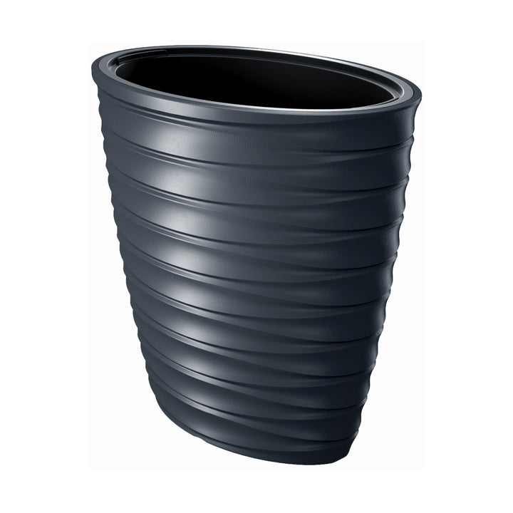 Pot à fleurs Prosperplast Freze DPFEE600-S433 avec insert - ovale- couleur anthracite - 24.0/74.0 L