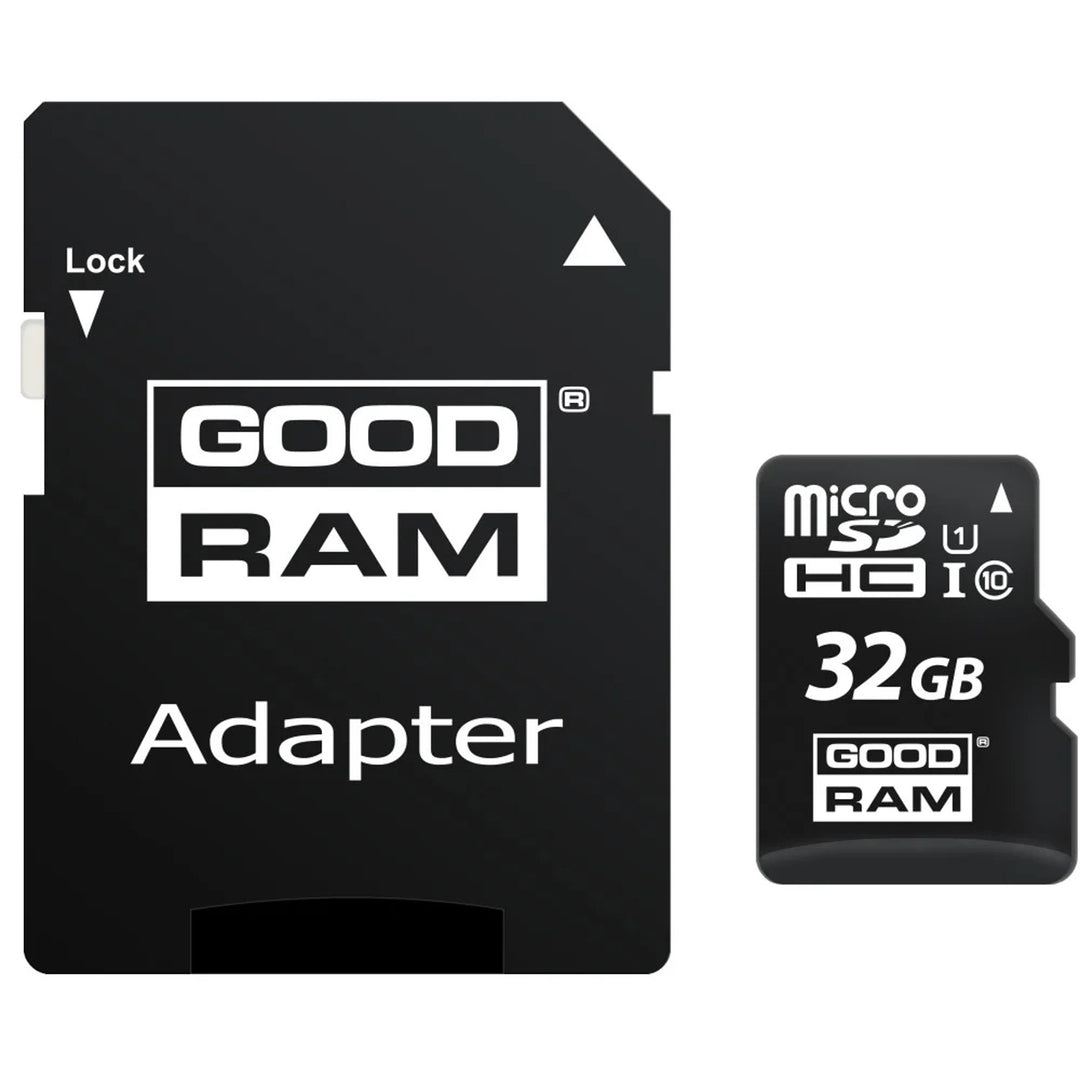 Carte mémoire microSD de 32 Go + adaptateur SD classe 10 UHS-I Goodram