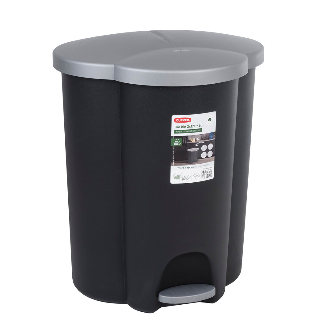 Poubelle de tri sélectif Curver Trio 40L V2 conteneurs