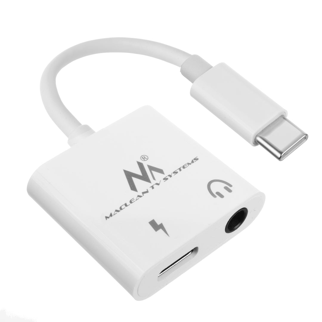 Adaptateur USB Type-C - mini-jack 3,5 mm (PD) 30W Maclean, MCTV-848