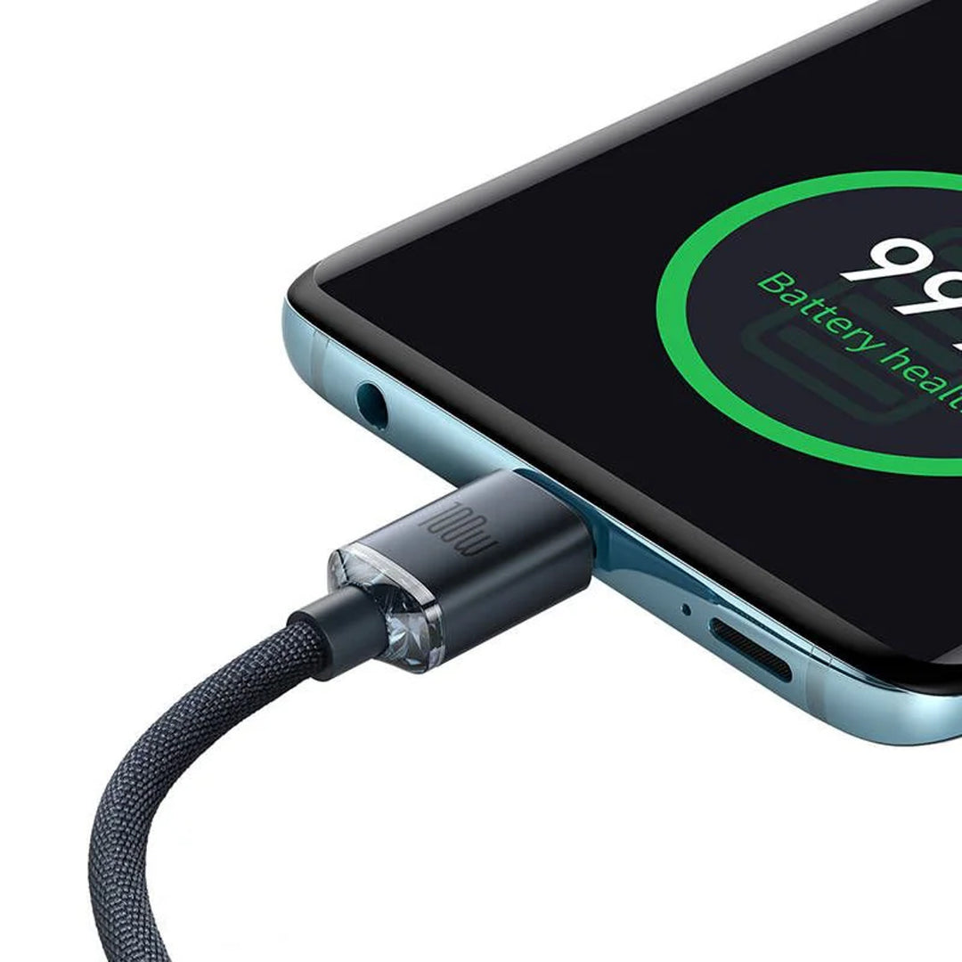 Câble USB-C PD 2.0 1,2m Baseus Crystal CAJY000601 Quick Charge 3.0 100W