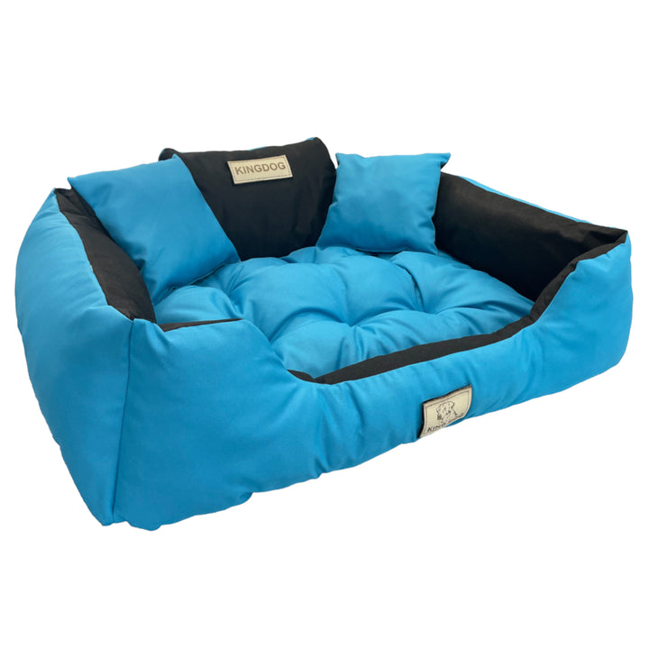 Grand lit pour chien et chat 75 x 65 AIO Kingdog  Bleu - taille M