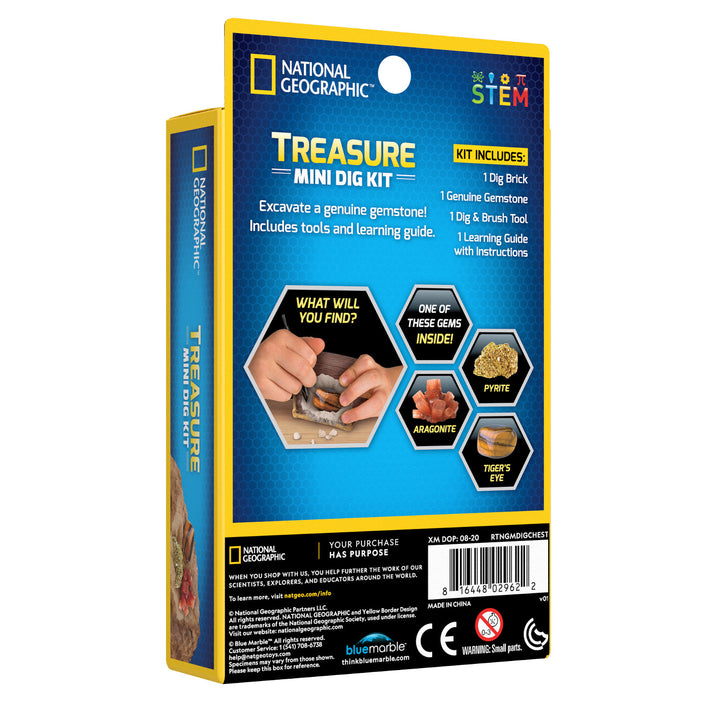 National Geographic - Coffre au trésor (Kit de fouille miniature Impulse Treasure)