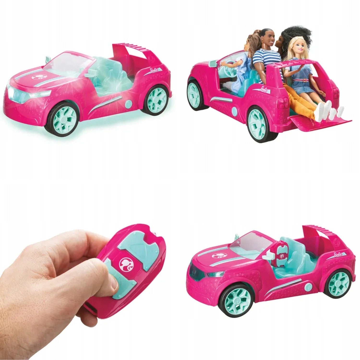 Ensemble SUV Barbie rose voiture avec télécommande Mondo Motors –  Euroelectronics FR