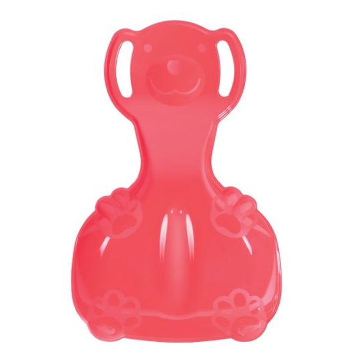 Disque à neige Polar Bear en plastique luge de neige couleur rouge