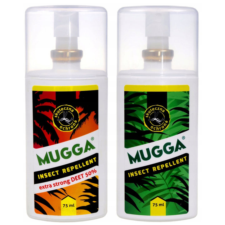 Set 2X MUGGA 50% + 9,5% DEET Anti-moustique familial