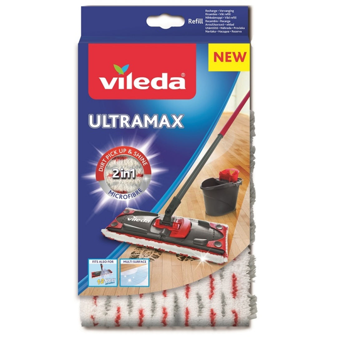 Vileda Ultramax mop avec manche + recharge supplémentaire pour mop