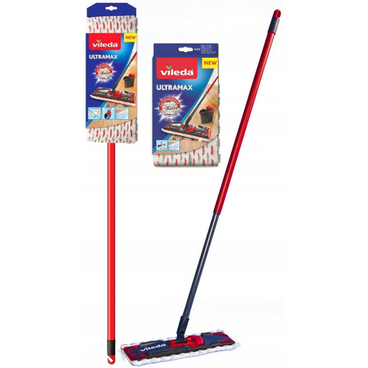 Vileda Ultramax mop avec manche + recharge supplémentaire pour mop