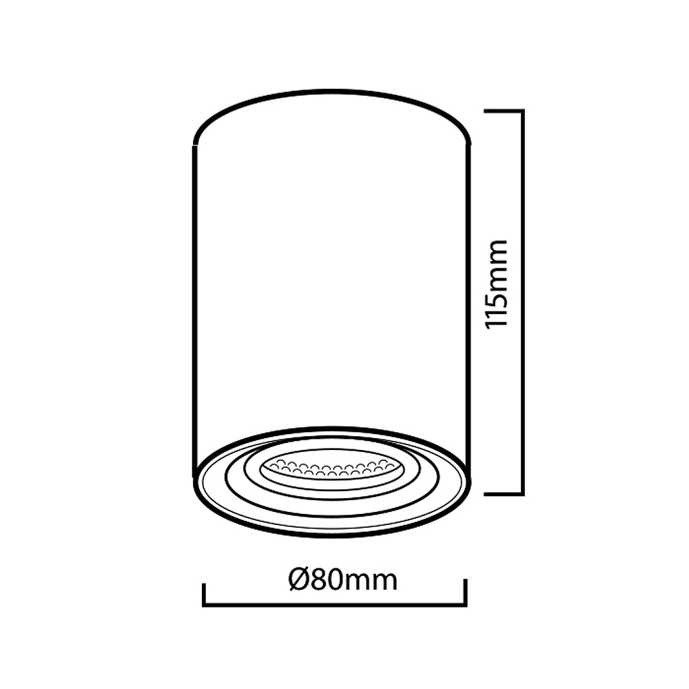 Plafond circulaire Maclean x 3 pcs. + GU 10 ampoules x 3 pcs