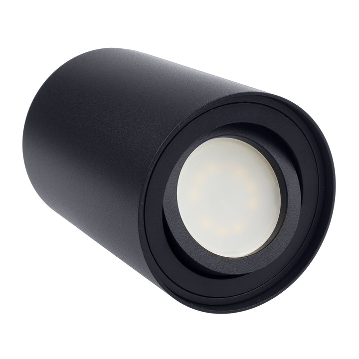 Maclean Round Plafond Black MCE422 B + ampoule LED GU10 5W 4000K