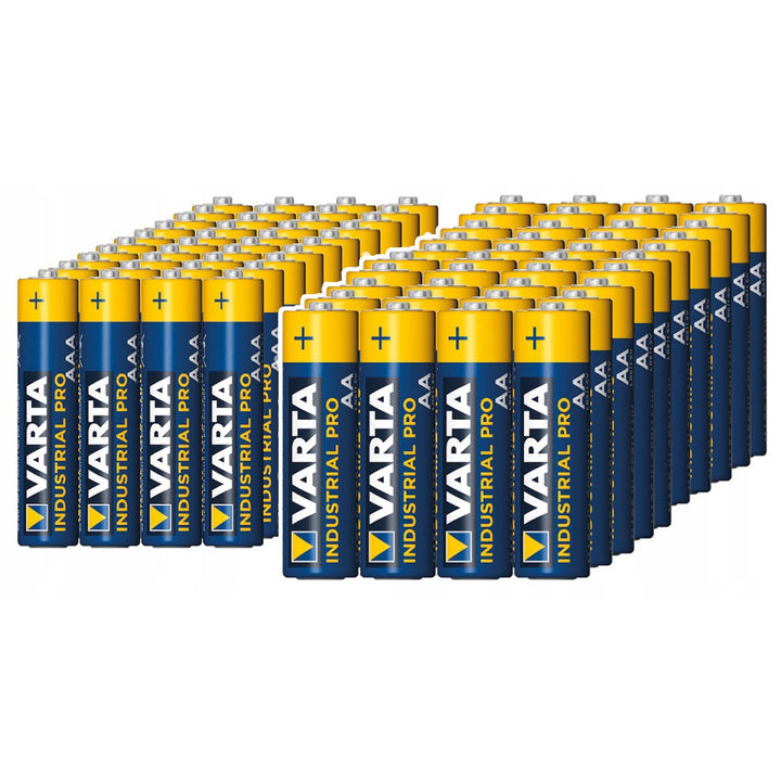 Piles alcalines Varta Industrial AAA AA 80 pièces