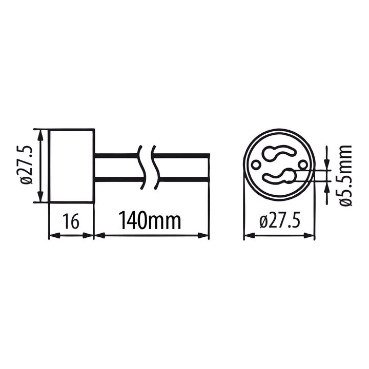 Luminaire encastré MCE464 W 7W + Led GU10