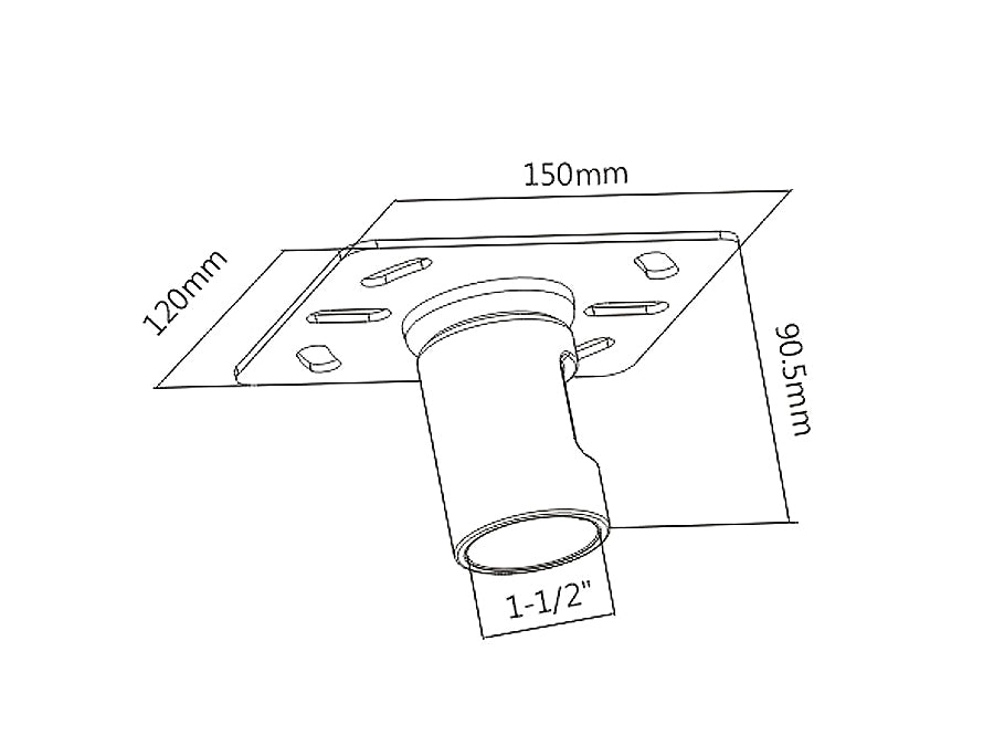 Support de plafond pour deux téléviseurs MC-703 set avec MC-706 et MC-707