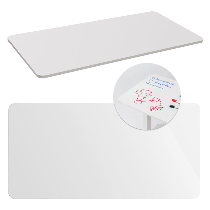 Plateau de table/flipchart pour bureau Maclean, 120x60cm, blanc, MDF, MC-452