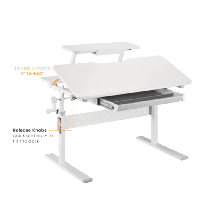 Ergo Office ER-483 Bureau pour enfants  réglable en hauteur, gris, max 40kg, 900x600 mm,