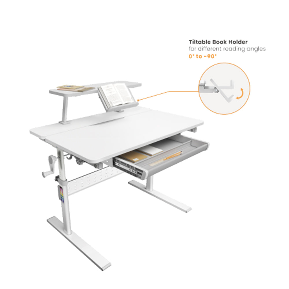 Ergo Office ER-483 Bureau pour enfants  réglable en hauteur, gris, max 40kg, 900x600 mm,