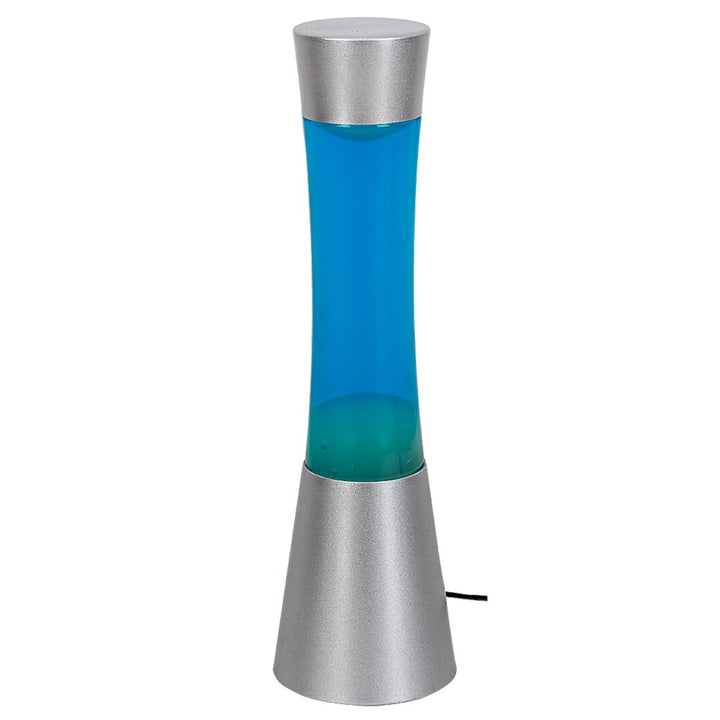 Lavalamp Gy6.35 20W, 39,5 cm bleu argenté - lampe décorative