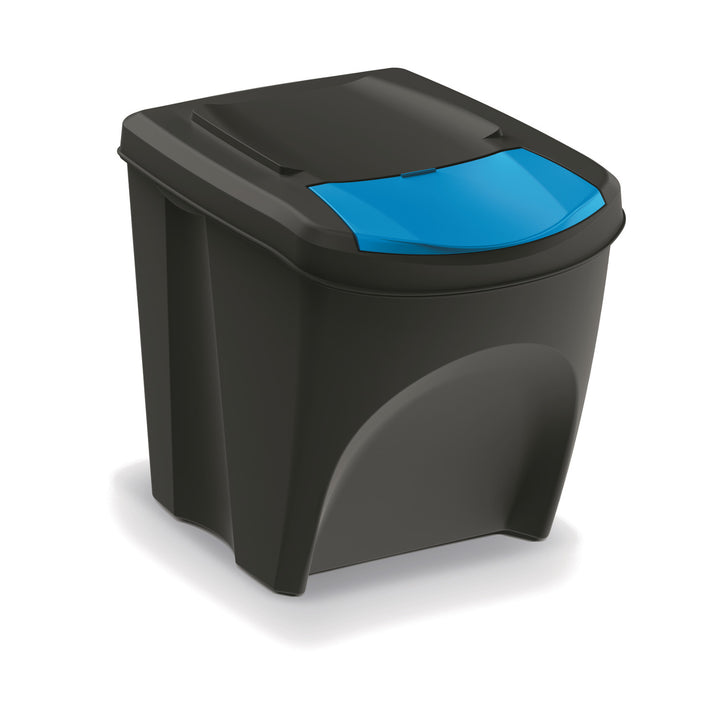 Ensemble de poubelles de recyclage Keden Sortibox 4x25L noir