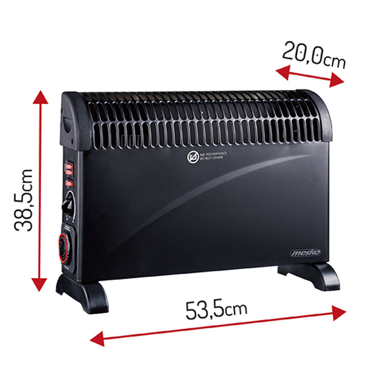 Radiateur convecteur Mesko MS 7741B Chauffage électrique noir