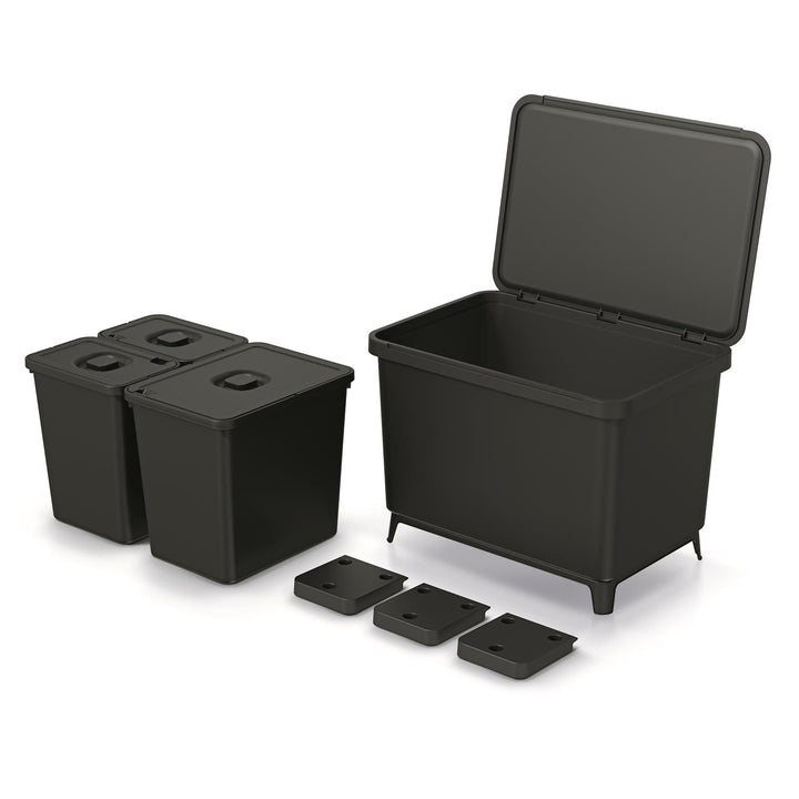 Keden SYSTEMA poubelle 2x10 + 23l - noir recyclage