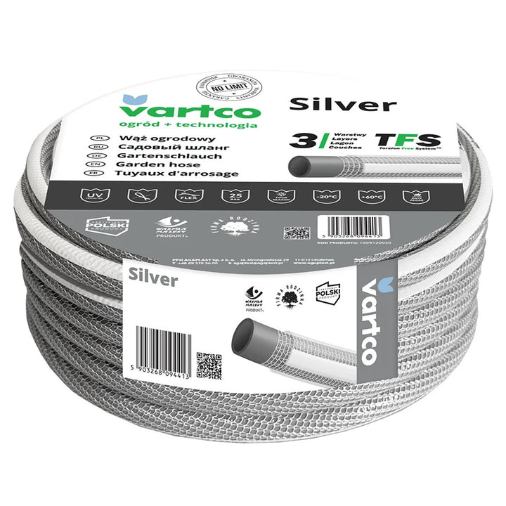 Tuyau d'arrosage Vartco Silver TFS 3/4" 3 plis 30m