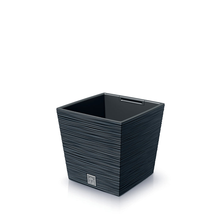 Prosperplast Furu Square Low pot de fleurs avec insert DFS240-S433 - couleur anthracite