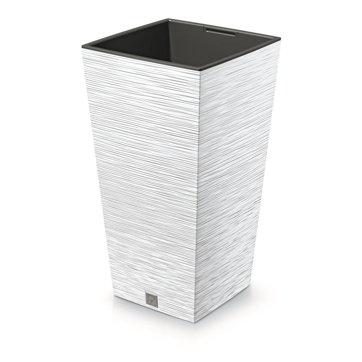 Prosperplast Furu Pot de fleurs carré avec insert DFSH200-S449 - blanc