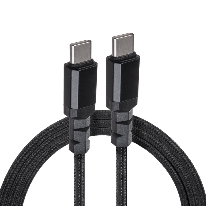 Maclean MCE494 Câble 2x USB-C 15W supportant QC 3.0 transfert de données 3A noir longueur 2m