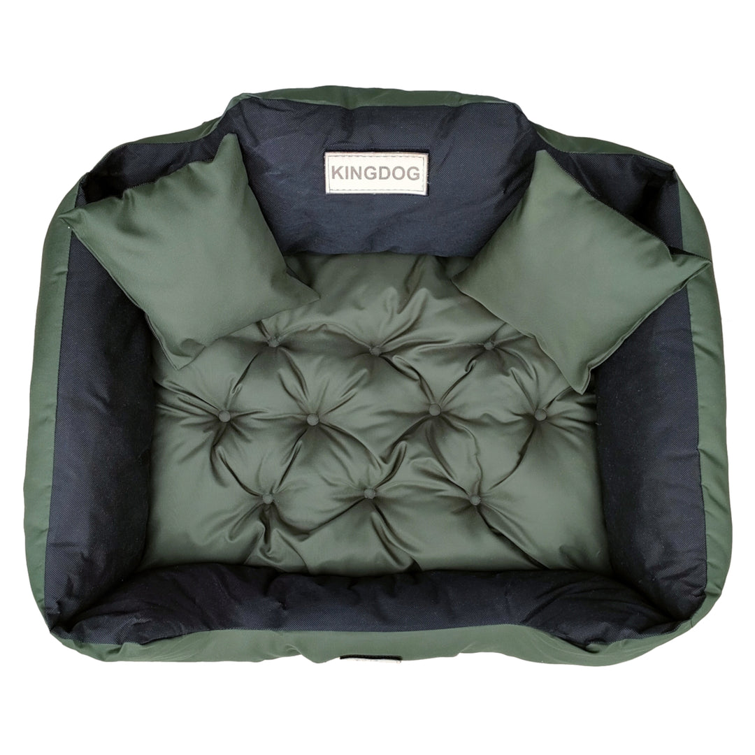 Lit pour chat et chien 130x105 cm KingDog KIN130/105ZIE vert/noir