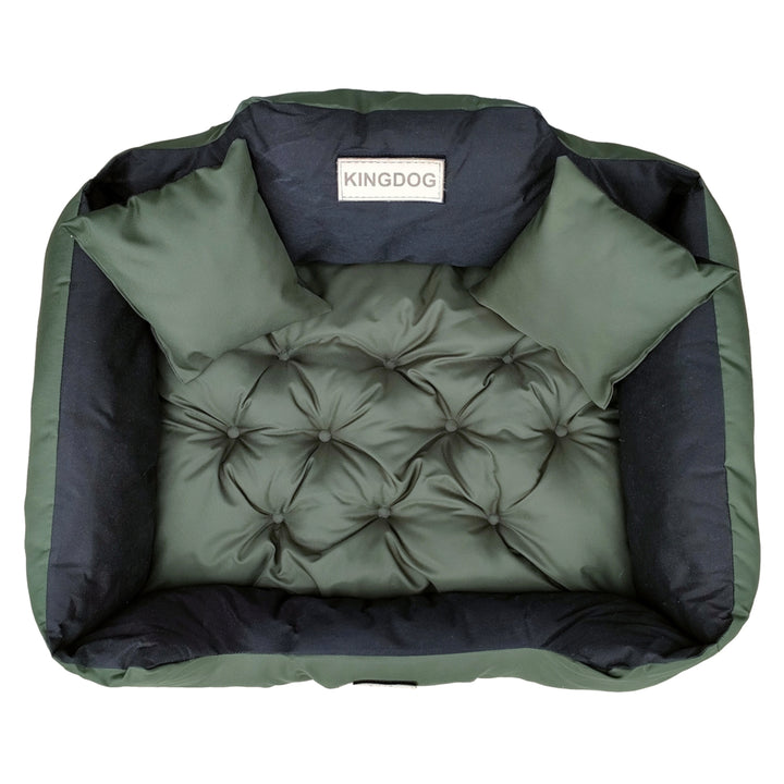 Lit pour chat et chien 130x105 cm KingDog KIN130/105ZIE vert/noir