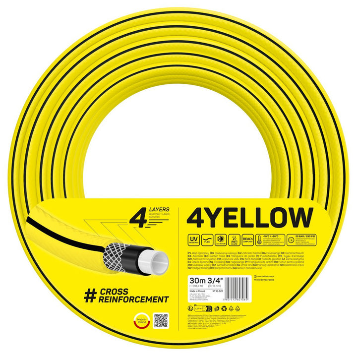 Tuyau d'arrosage CELLFAST 4YELLOW 10-521 3/4" 30m 4 plis