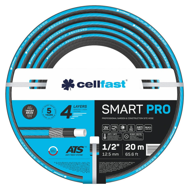 CELLFAST SMART PRO ATS 13-400 Tuyau d'arrosage 1/2 20 m 4 plis