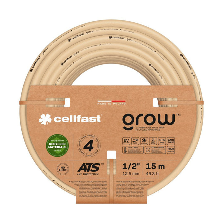 CELLFAST GROW 13-500 1/2" 15m tuyau d'arrosage 4 plis