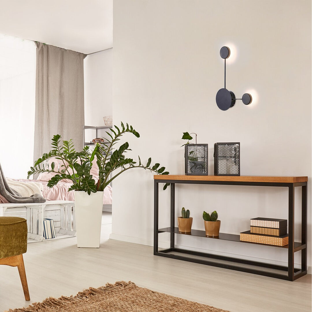 Lampe murale Amadeo LED 7W noir 6258 avec une température de couleur de 4000 K