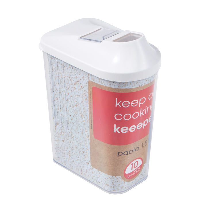 Récipient transparent pour produits en vrac 1,5l Keeeper Paola