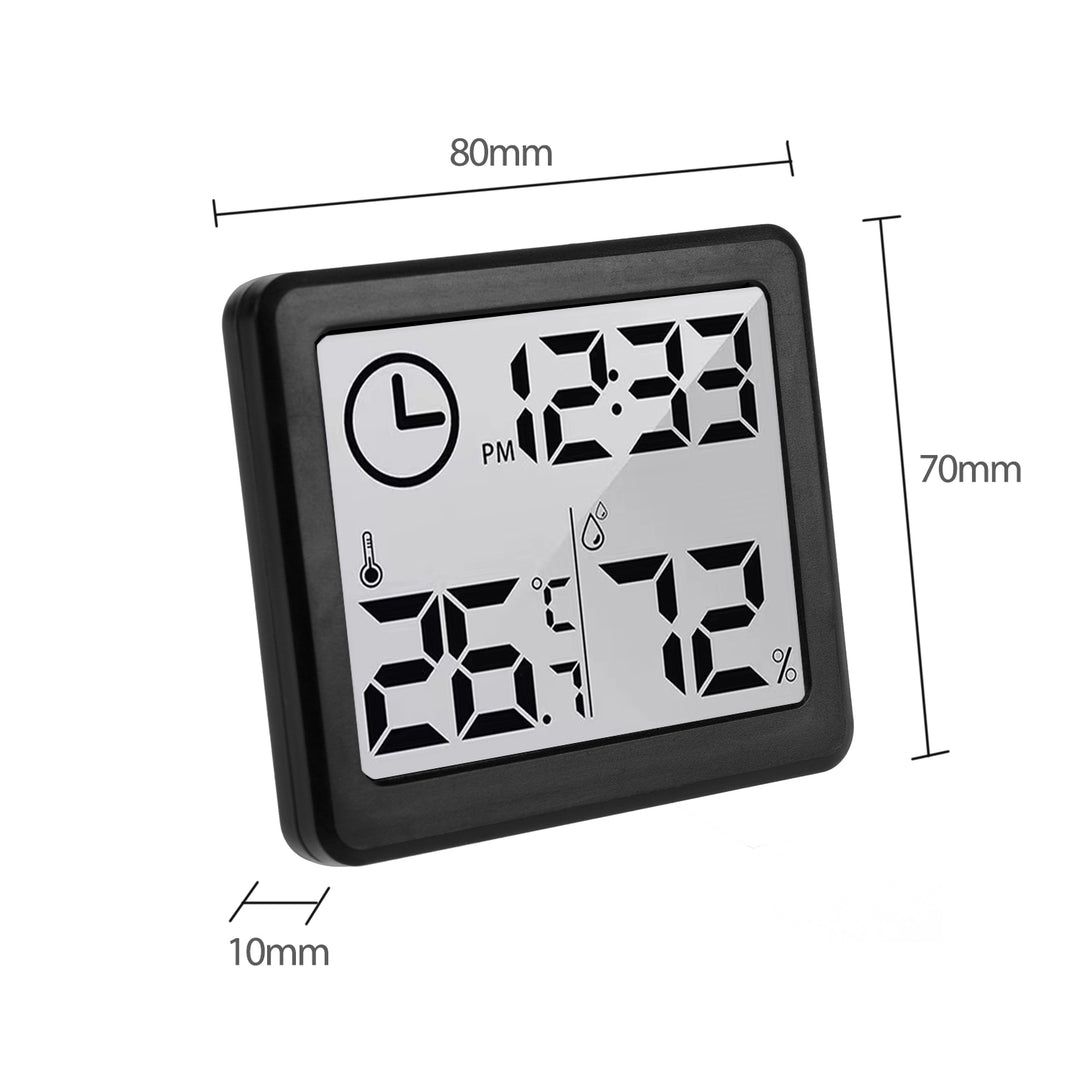 GreenBlue GB384B Thermomètre/hygromètre avec fonction horloge noir