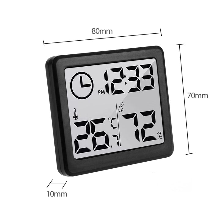 GreenBlue GB384B Thermomètre/hygromètre avec fonction horloge noir