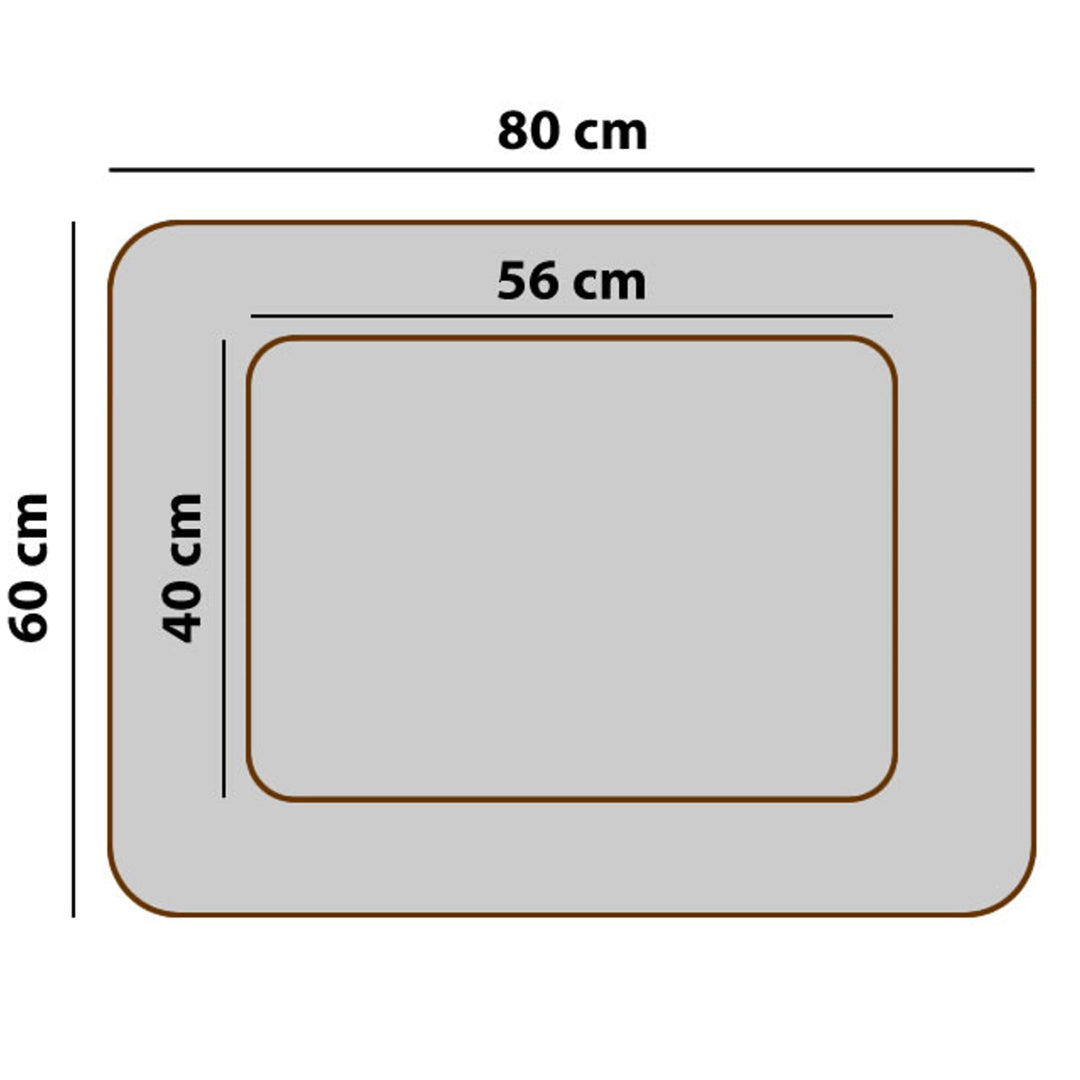 Canapé Mallorca Comfort lit pour chien en gris foncé avec bordure blanche 80x60 cm
